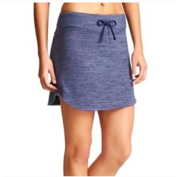 Athleta Downplay Mini Skirt Knit Athletic Heather Blue Pull On Size XXS - Picture 1 of 5
